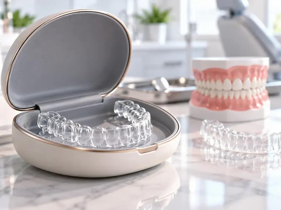 Ilustrasi produk Clear Aligner untuk review MWhite